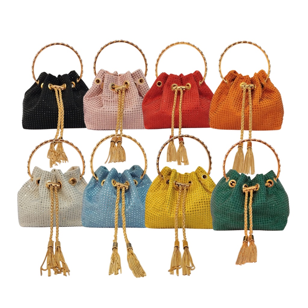 Tas Selempang Wanita Fashion Serut Gagang Gold I Tas Selempang I Tas Party I Tas Wanita