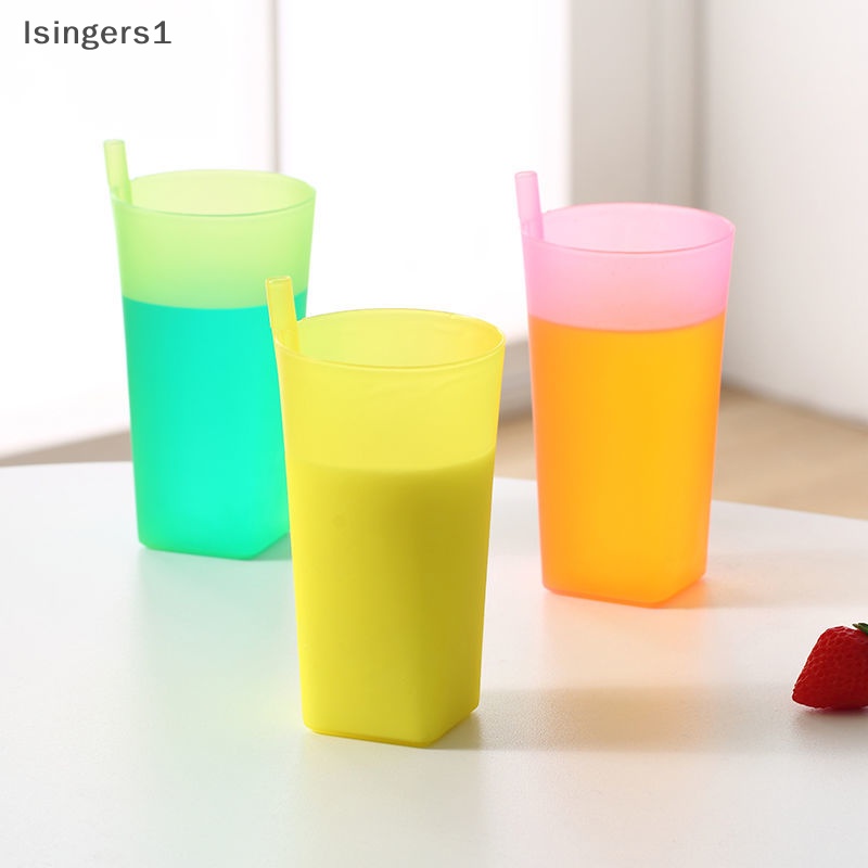 [lsingers1] 1x Kid Anak Bayi Baby Sip Cangkir Dengan Built in Straw Mug Drink Solid Fe AA Ew Boutique