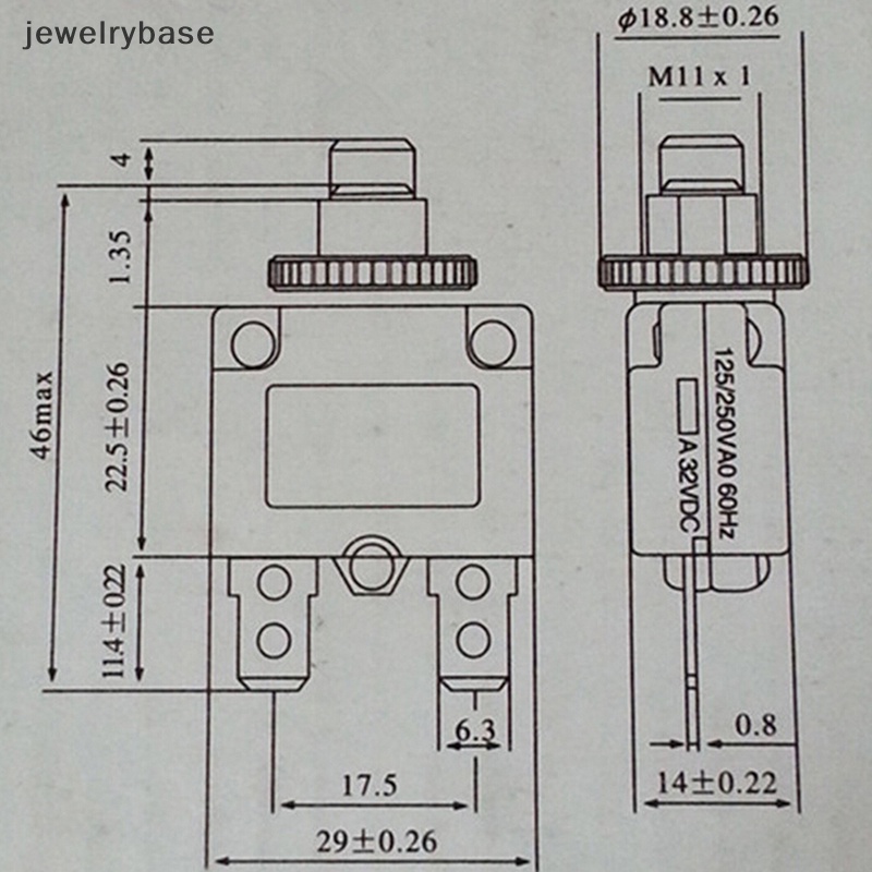 [jewelrybase] Pemutus Arus Overload Pelindung Saklar Fuse 3A 4A 5A 6A 8A 10A 15A 20A 30A Butik