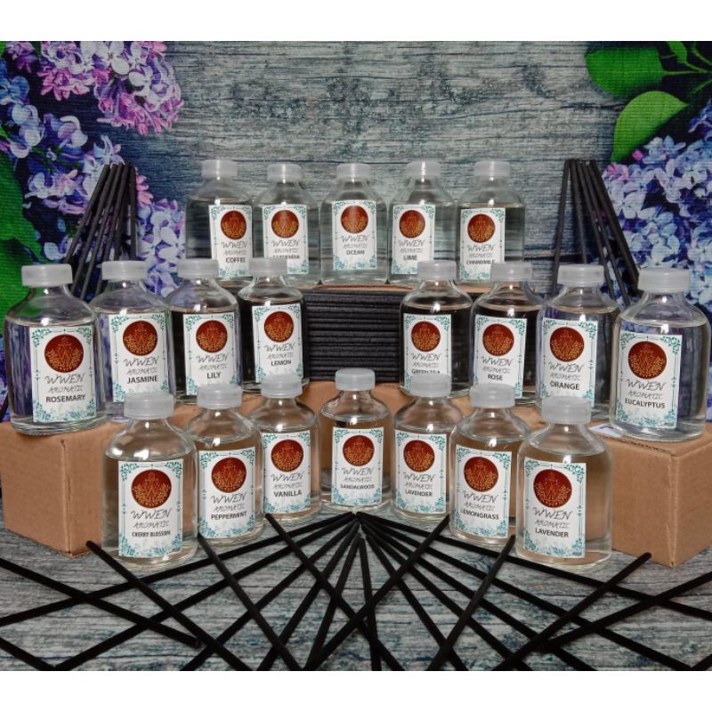 Reed Diffuser 60Ml oil Aromatherapy Replenisher Pewangi Pengharum Ruangan Essential Oil Aroma Murah