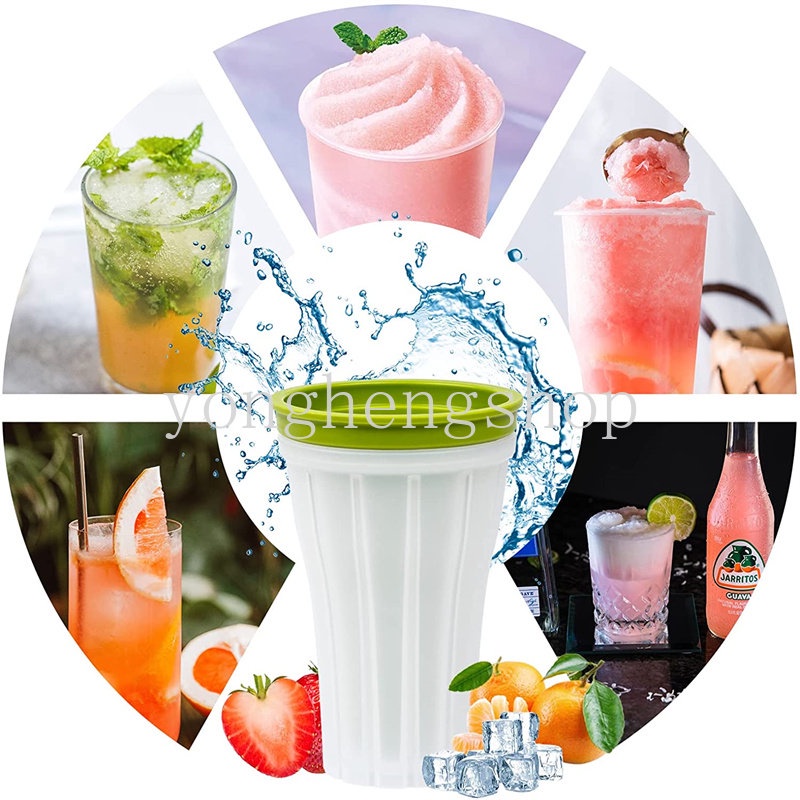 150ml Quick-frozen Smoothie Slushy Cup Botol Milkshake Homemade Tahan Lama Es Pencet Cubit Cup Untuk Minuman Dingin Ice Maker Aksesoris Dapur