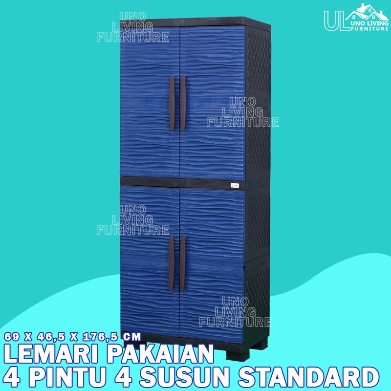 AKAKO - LEMARI PAKAIAN MINIMALIS AKAKO CATUR SUSUN LEMARI PLASTIK LEMARI BAJU LEMARI ROTAN AKAKO SWING