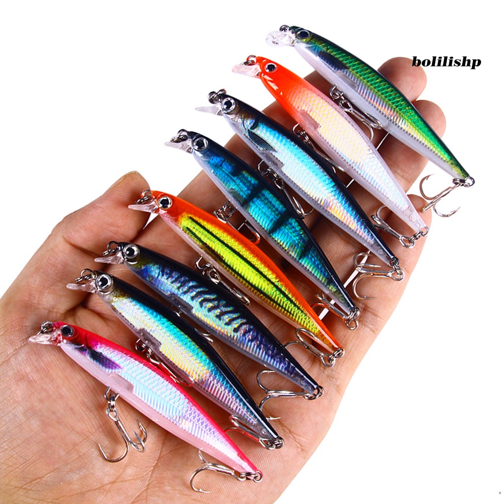 Bo-8cm/5.5g Umpan Umpan Palsu 3D Simulasi Fisheye Tajam Kait Simulasi Desain Angling Ikan Kecil Umpan Untuk Memancing Di Luar Ruangan