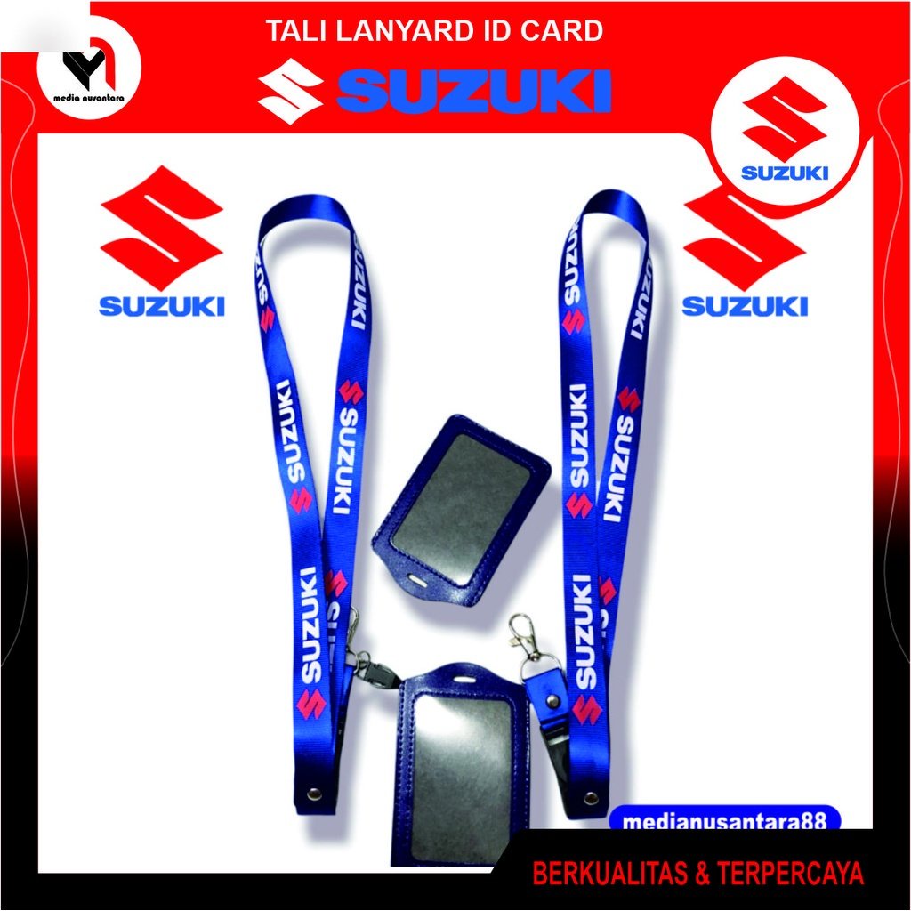 

SUZUKI Lanyard Tali Gantungan Id Card Holder Name Tag Logo Suzuki Lengkap Dengan Strap Hp/Flashdisk Multifungsi