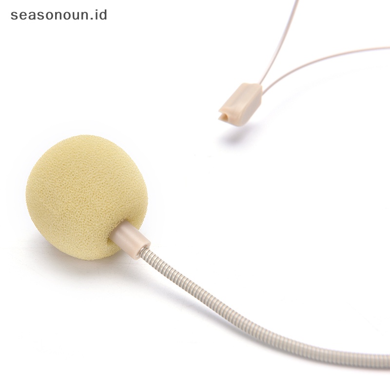 Seasonoun Dual Ear Hook Headset Head Microphone Untuk Shure Wireless 4pin Mini Plug.