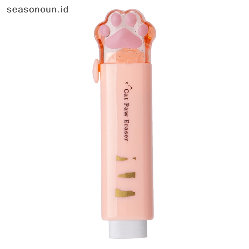 Seasonoun Kawaii cat claw Pencil Eraser Dorong Tarik Eraser Gambar Profesional Paing Potong.