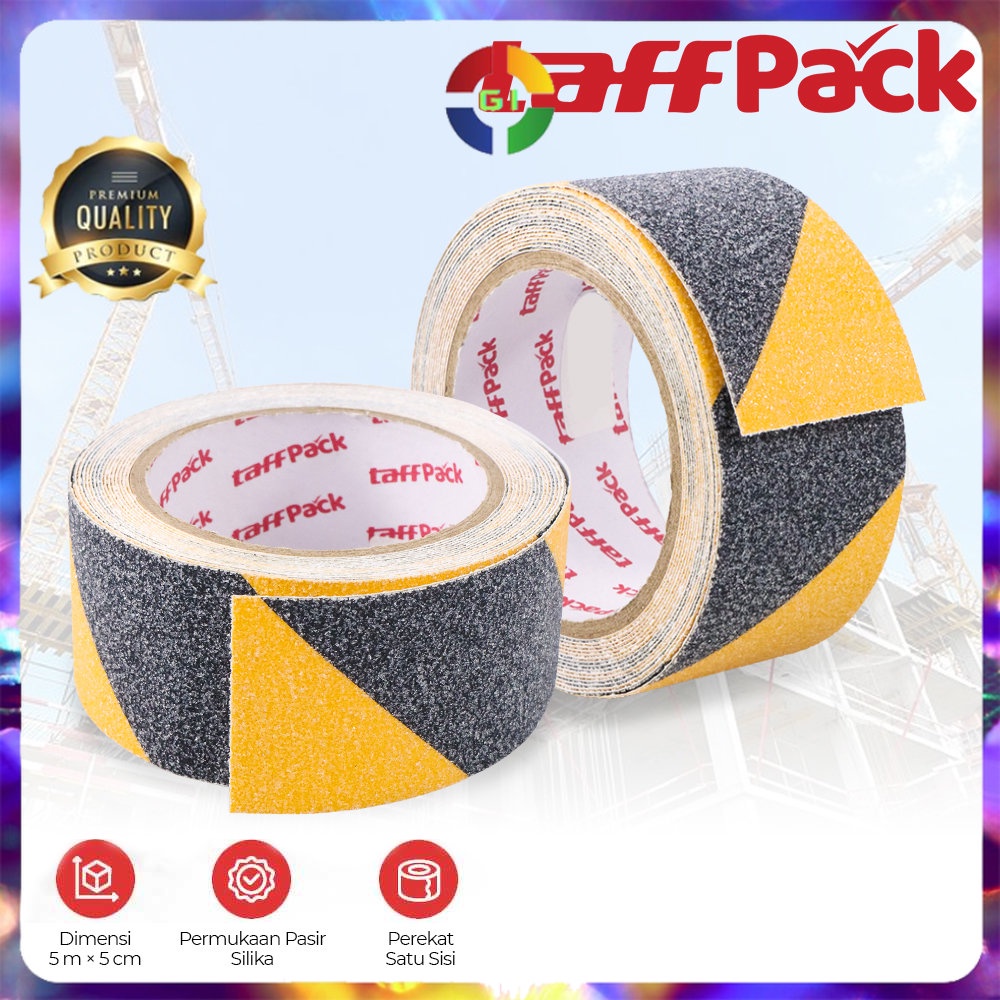 (GI) Lakban Anti Slip Tangga Lantai Selotip Tape Safety Silika Berbagai Warna