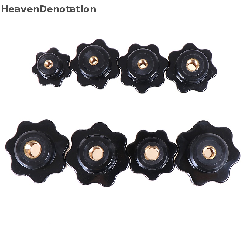 [HeavenDenotation] M5/m6/m8/m10/m12 Female Thread Seven Star Shaped Head Clamping Nut Knob HDV