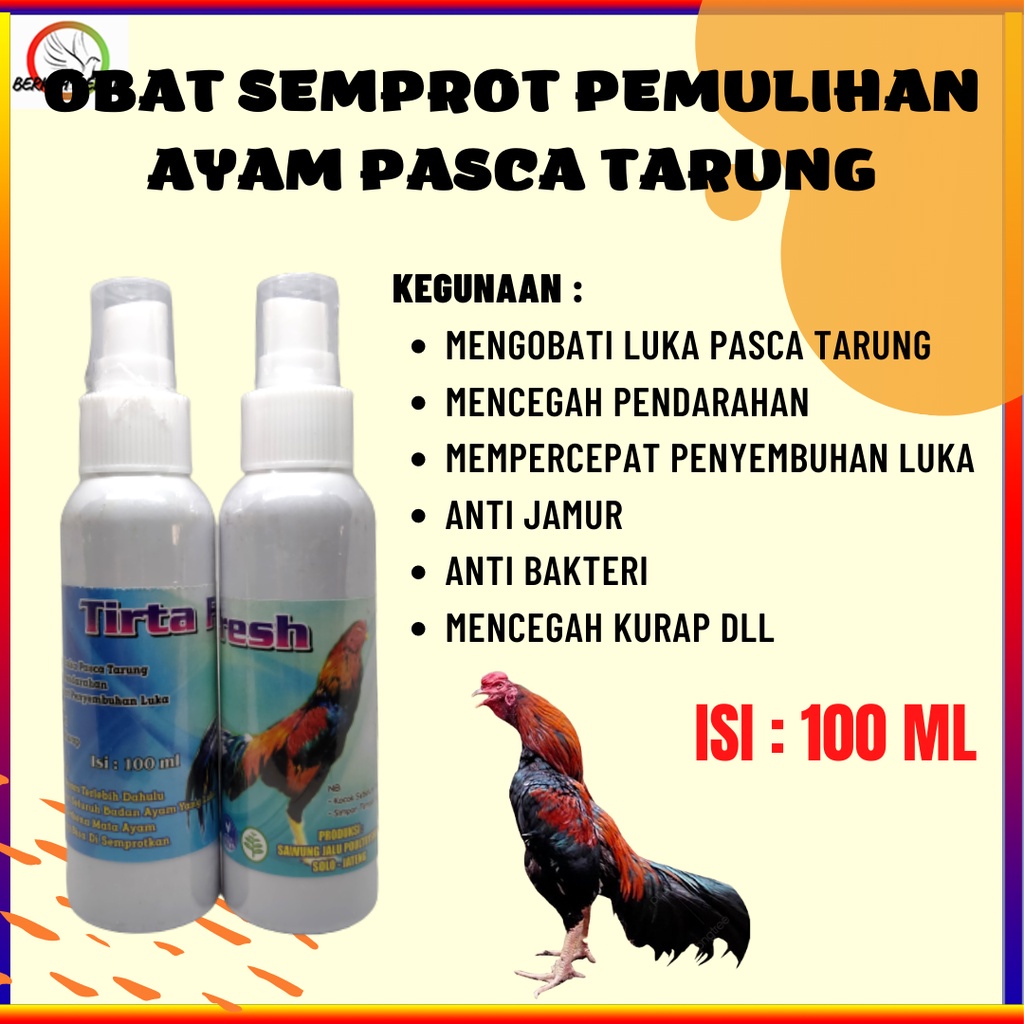 JUAL TIRTA FRESH 1 RENTENG SAWUNG JALU VITAMIN AYAM ADUAN SEMPROT MUKA OBAT LUKA AYAM PASCA TARUNG