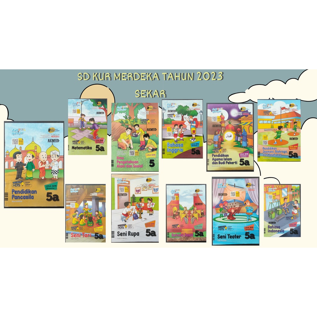 Buku LKS Merdeka Sekar Original - SD MI Kelas 5 - Semester Ganjil 2023