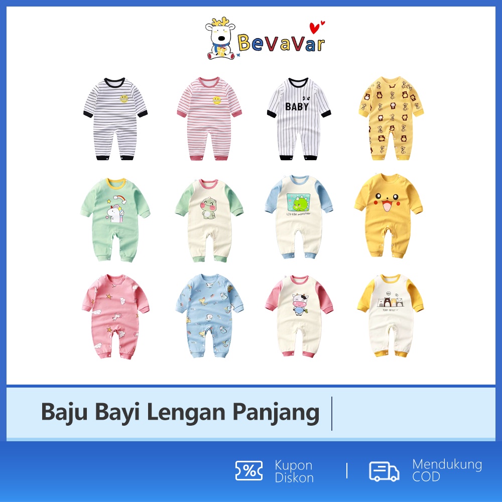 BEVAVAR Sleepsuit Romper Bayi Newborn/Jumper Bayi Lengan Panjang