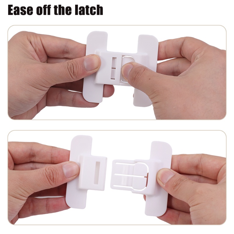 Portable Self Adhesive No Punching Child Safety Drawer Latch/Pintu Kulkas Anti Jepit Tangan Kunci Tetap/Gesper Anti Buka Lemari Serbaguna