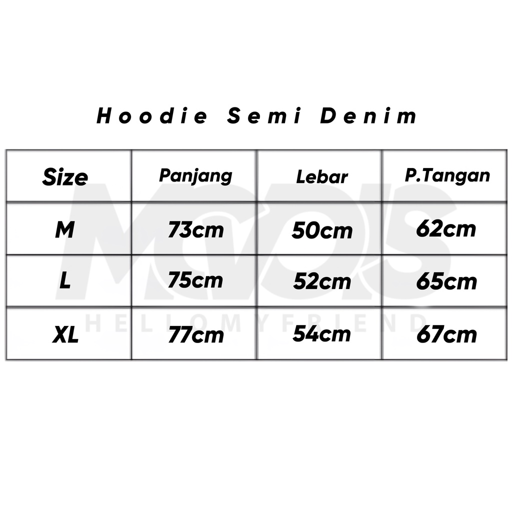 Mcvois Hoodie Jeans Semi Denim Blackwash Premium Distro