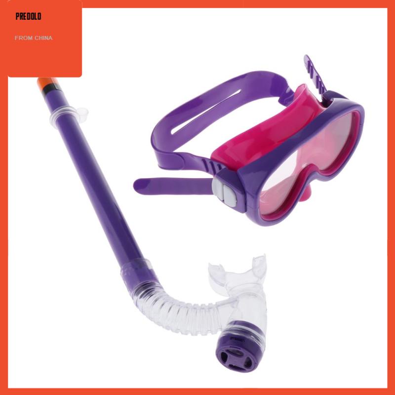 [Predolo] Set Snorkel Silikon, Kacamata Diving, Diving Set Snorkel Anak -