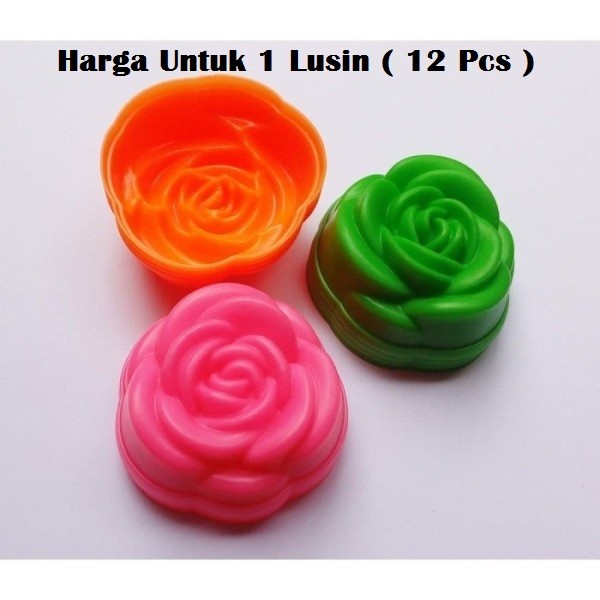 Cetakan Kue/Puding/Bolu/Talam/Agar bentuk bunga Mawar - KECIL 5 CM
