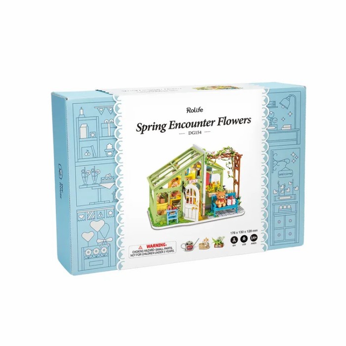 ROLIFE Robotime Rolife Spring Encounter Flowers DG154 DIY Wooden Dollhouse Perfect Gift For Your Love One