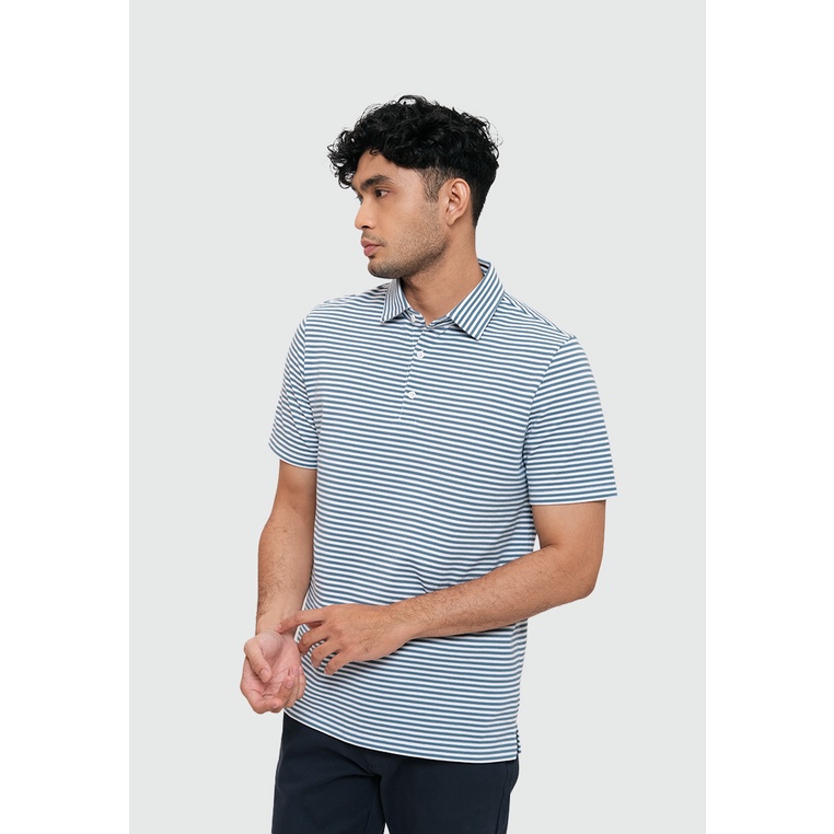 MOC Kaos Polo Lengan Pendek -CLAUDE - Blue