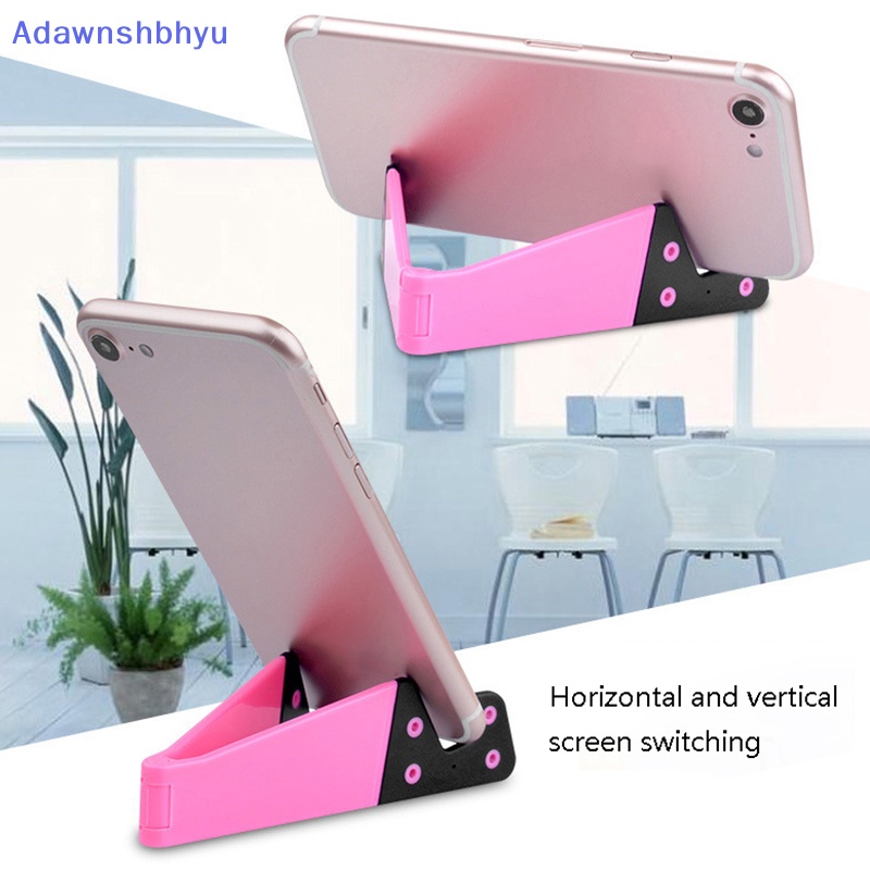 Adhyu 1Pcs Universal Desktop Stand Portable Lipat model V Dudukan Ponsel Holder ID