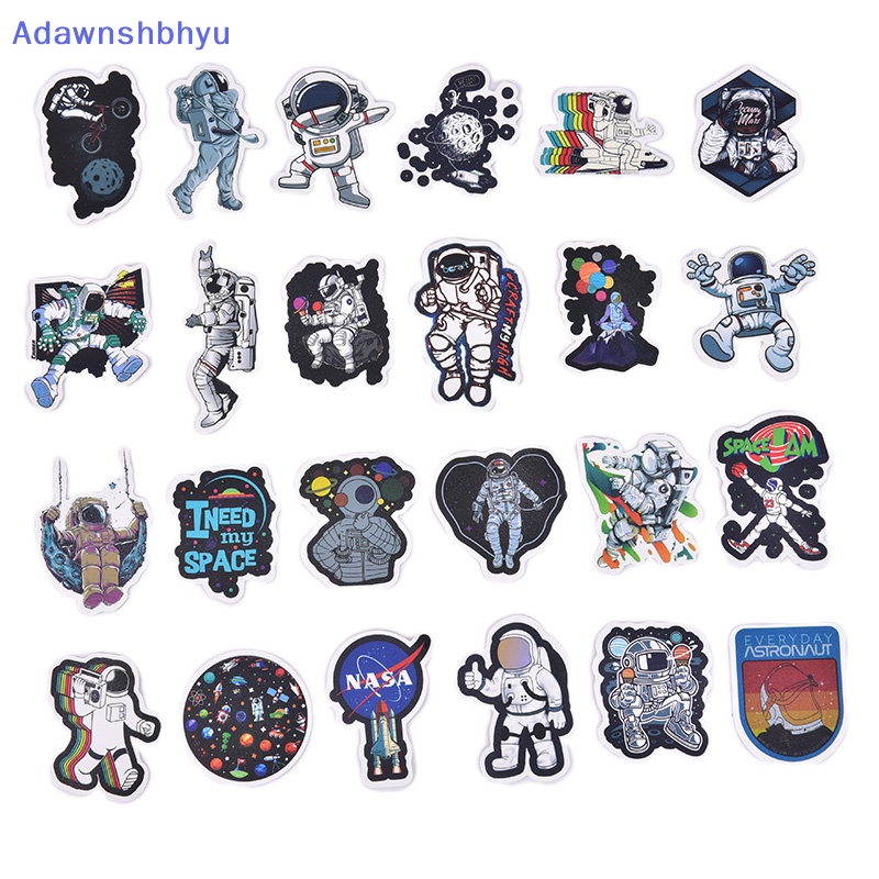 Adhyu 50pcs Spaceman Spaceport Skateboard Stiker Koper Laptop Decals Sticker ID