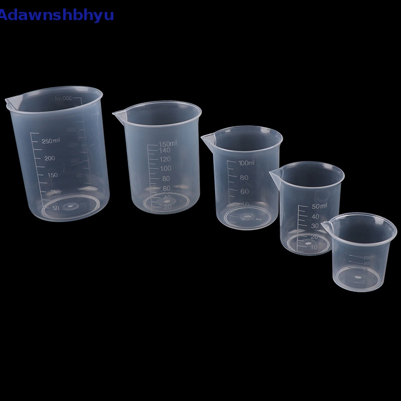 Adhyu 2Pcs Gelas Ukur Volumetrik Plastik Laboratorium Dapur Transparan ID