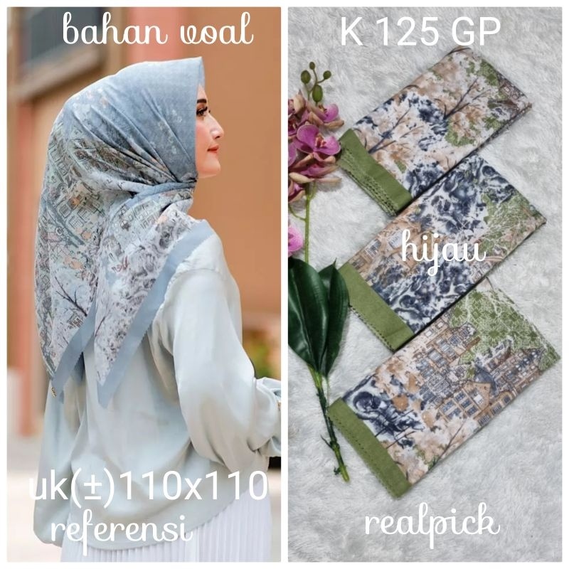hijab motif bunga segi empat // jilbab motif segi empat  lasercut terbaru// kerudung segi empat  mot