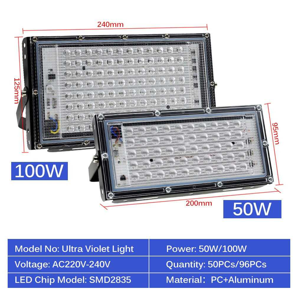 TD - LMP YCRAYS Lampu Sorot Floodlight UV LED Waterproof 90 Lumens 220V 50W - YC01