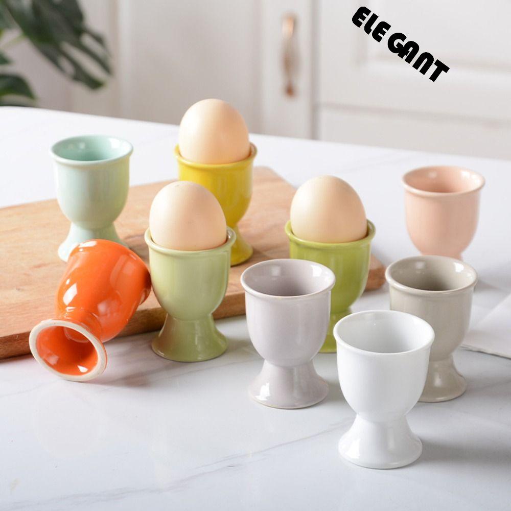 [Elegan] Eggs Cup Christmas Xmas Craft Dapur Telur Rebus Dekorasi Rumah Rak Penyimpanan Keramik