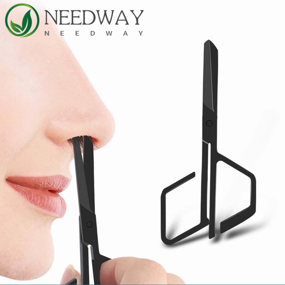 Needway   Gunting Rambut Hidung Stainless Steel Facial Trimming Face Hair Removal Tools Bulu Mata Epilator