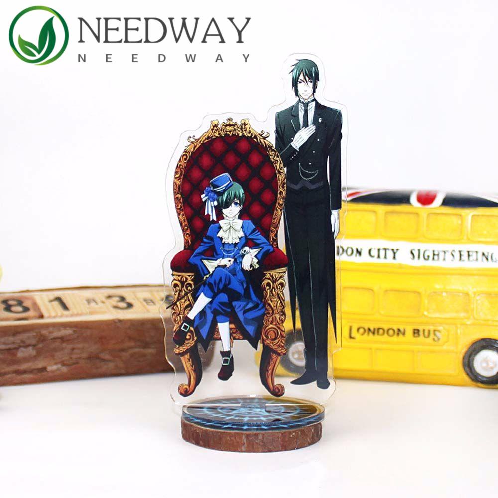 Needway   Hitam Butler Akrilik Berdiri DIY Kartun Action Figure Michaelis Figure Dekorasi Kuroshitsuji Desktop Standing Card