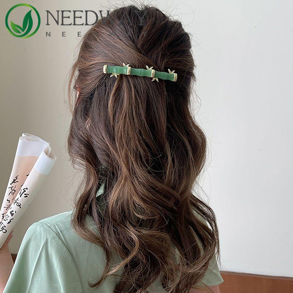 Needway  Klip Rambut Perempuan Mode Vintage Mewah Liontin Belakang Kepala Retro Gaya Cina Hiasan Kepala