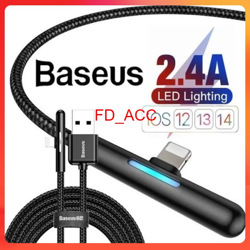BASEUS ORIGINAL Kabel Data Gaming Iridescent Lamp Lightning USB for iPhone / KABEL CHARGER / KABEL D