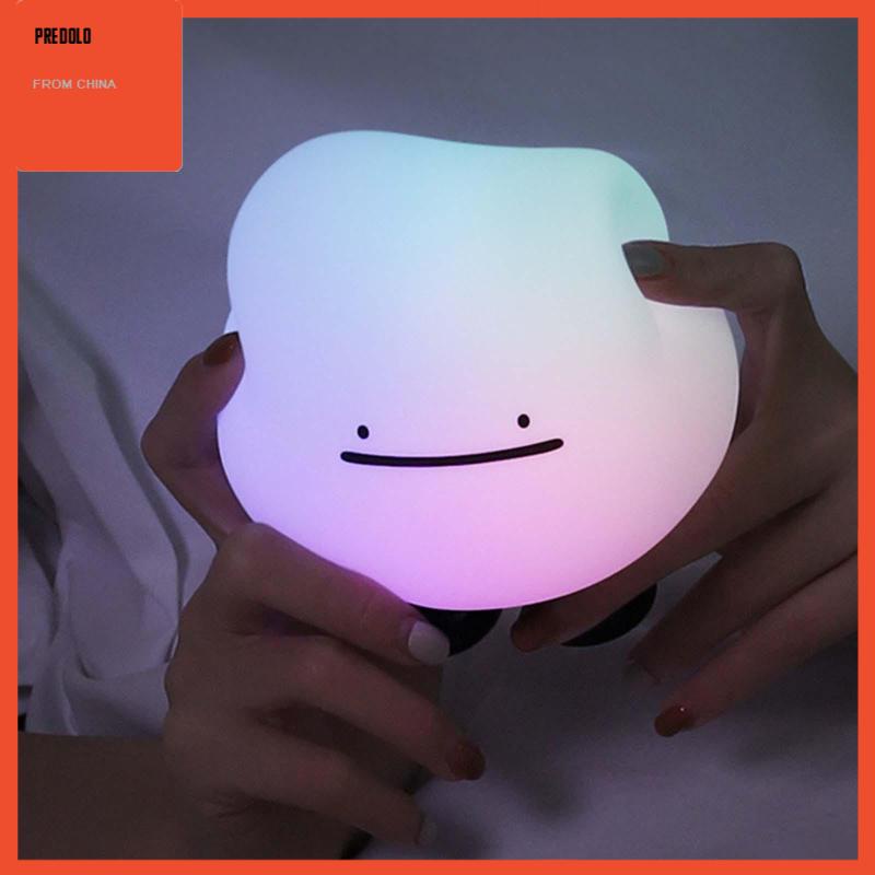 [Predolo] Lampu Meja Samping Tempat Tidur Anak Perempuan Cowok Bayi Dekorasi Kamar Anak Silicone Night Light
