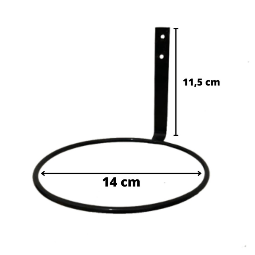 holder rak pot tanaman hias taman ring bulat bunga 14 cm