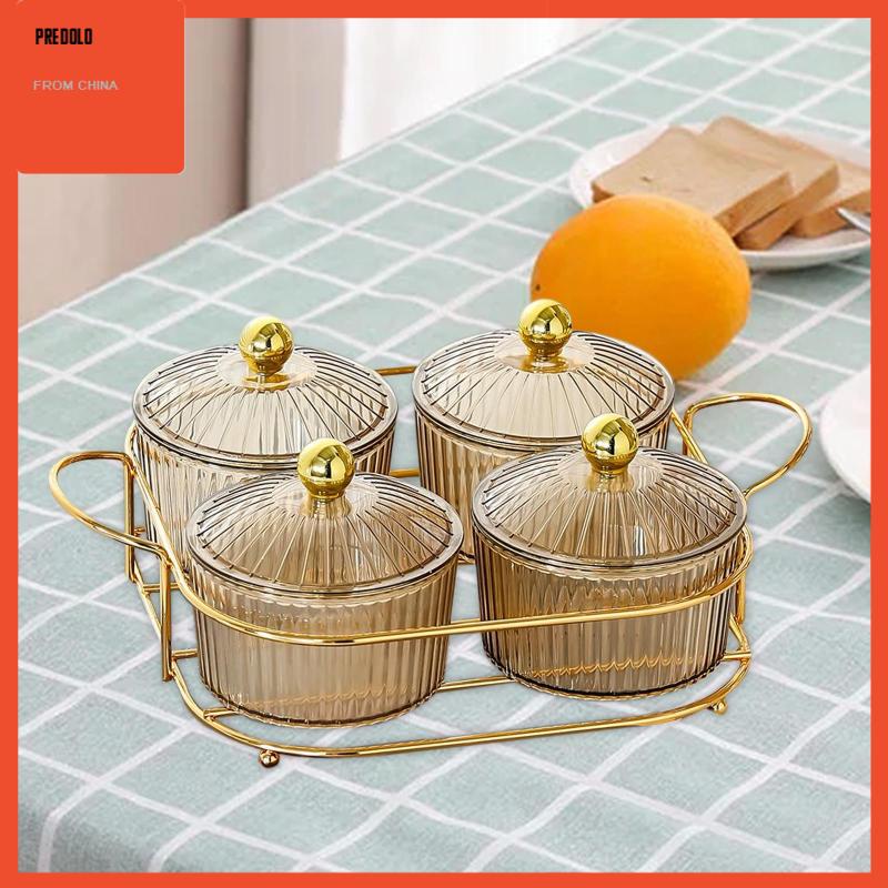 [Predolo] Luxury Snack Dishes Multi Use Condiment Tray Dengan Holder Tempat Permen Piknik