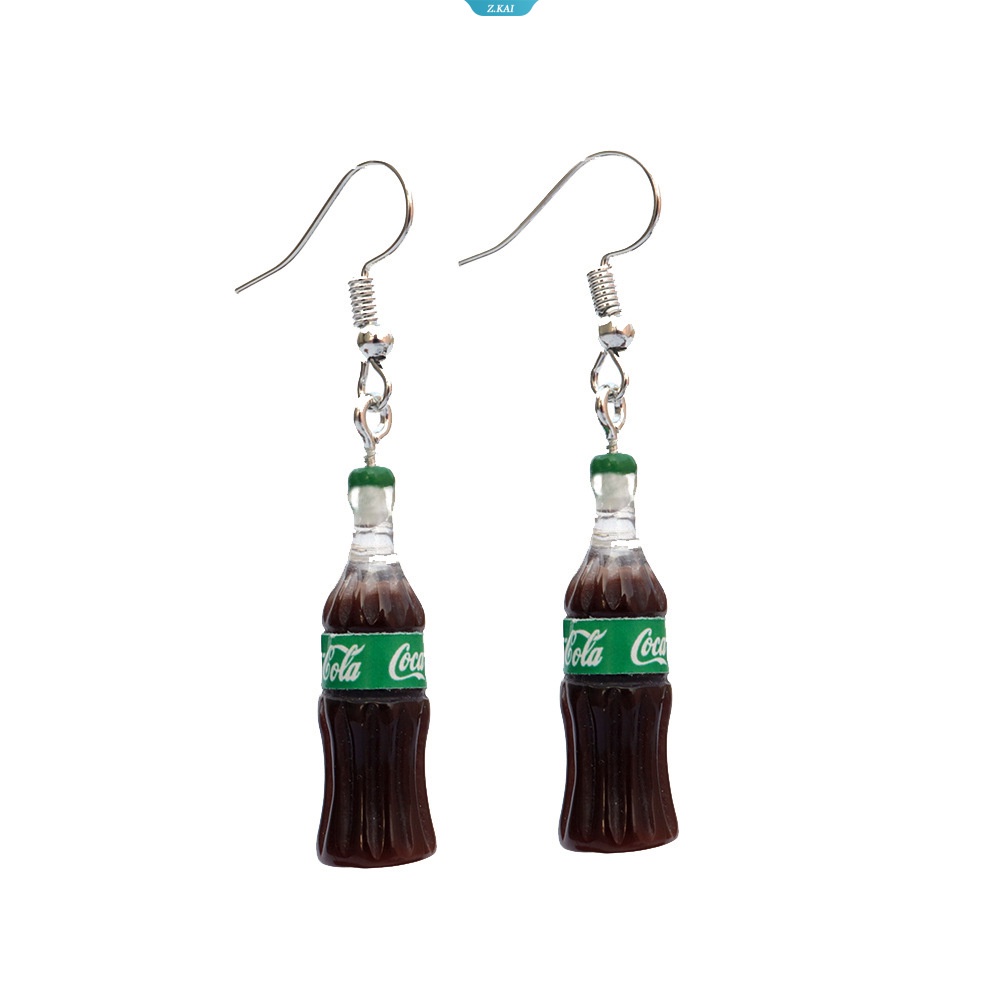 3d Botol Coke Resin Liontin Anting Lucu Simulasi Botol Liontin Anting Untuk Wanita Pesta Fashion Perhiasan [ZK]