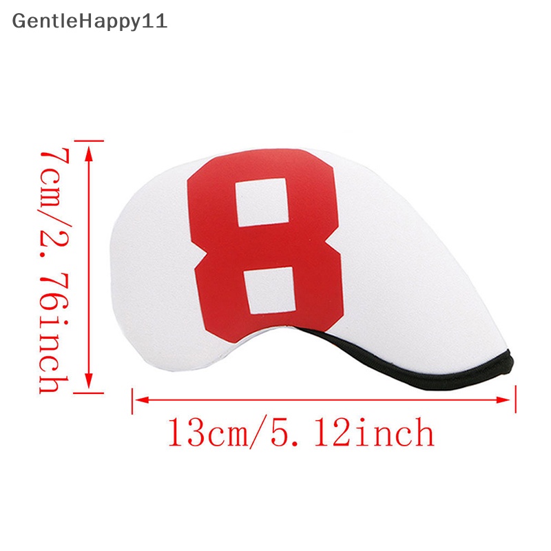 Gentlehappy golf Iron Cover 4-9PSAX10 Buah Penutup Kepala Besi golf Peralatan golf id