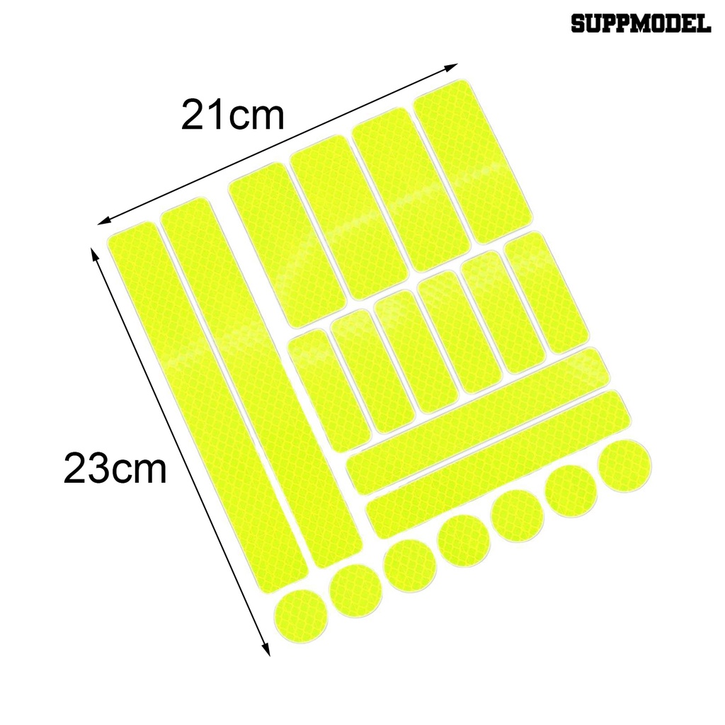 [SM Auto] 1set Stiker Reflektif Mobil Tahan Gores Self-adhesive Honeycomb Grid Pola Sepeda Tape Peringatan Keselamatan Aksesoris Mobil