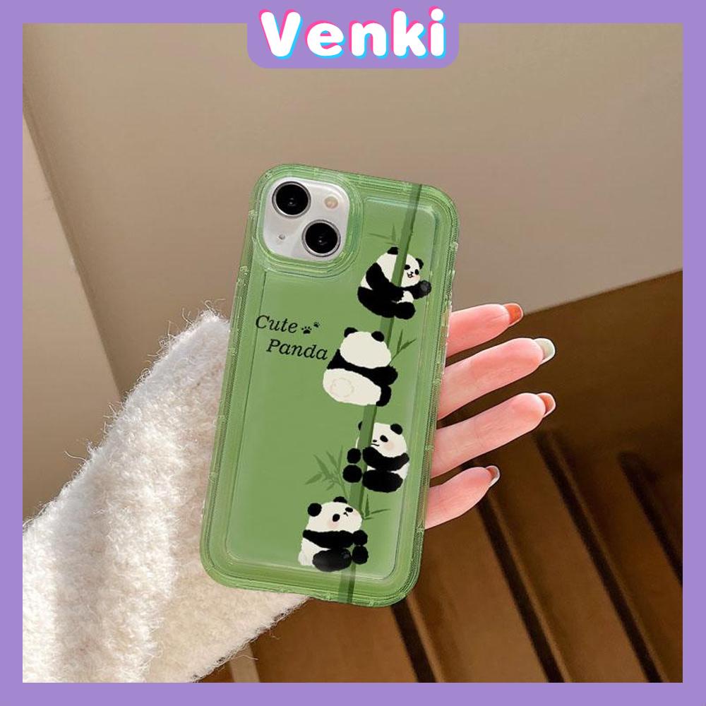 VENKI - For iPhone 11 Case Clear Phone Case TPU Soft Case Airbag Shockproof Protection Camera Cute Bamboo Panda Compatible with iPhone 14 13 Pro Max iPhone 12 Pro Max XR XS 7 8Plus