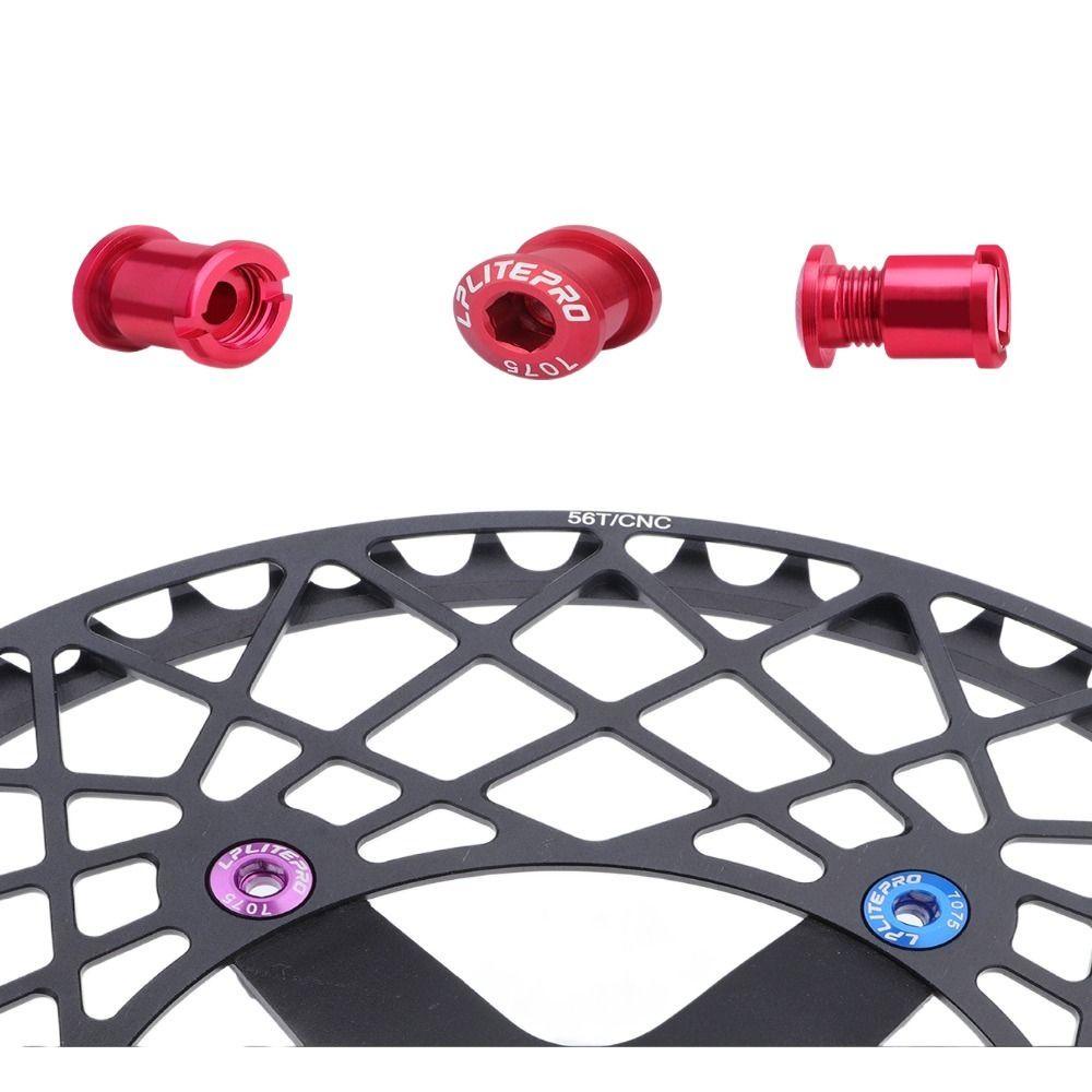 Lanfy Sepeda Crankset Sekrup Chainring Baut Ultra-Ringan Baut Ganda Crankset Screw MTB Untuk Sepeda Jalan Terintegrasi Crankset Sepeda Chainwheel Mur