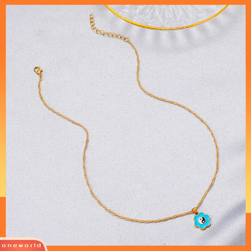 [ONE] Wanita Kalung Bunga Matahari Yin Yang Lady Adjustable Sakit Liontin Kalung Perhiasan Hadiah