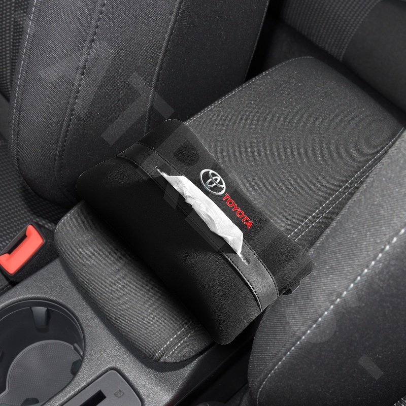 Tas Tempat Penyimpanan Tisu Mobil Toyota Car Seat Armrest Box Paper Towel Box Untuk Toyota Agya Raize Syar'I Avanza Veloz Rush Kijiang Innova Yaris Corolla Cross RAV4 Vios Fortuner CHR Camry