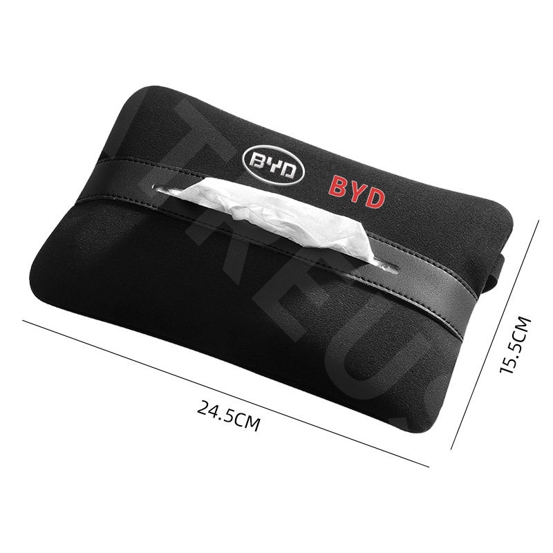 Byd Car Tissue Storage Bag Car Seat Armrest Box Kotak Handuk Kertas Untuk BYD Atto 3 Yuan plus Seal Atto 4han EV Tang Qin E3 E2 S1 Dolphin