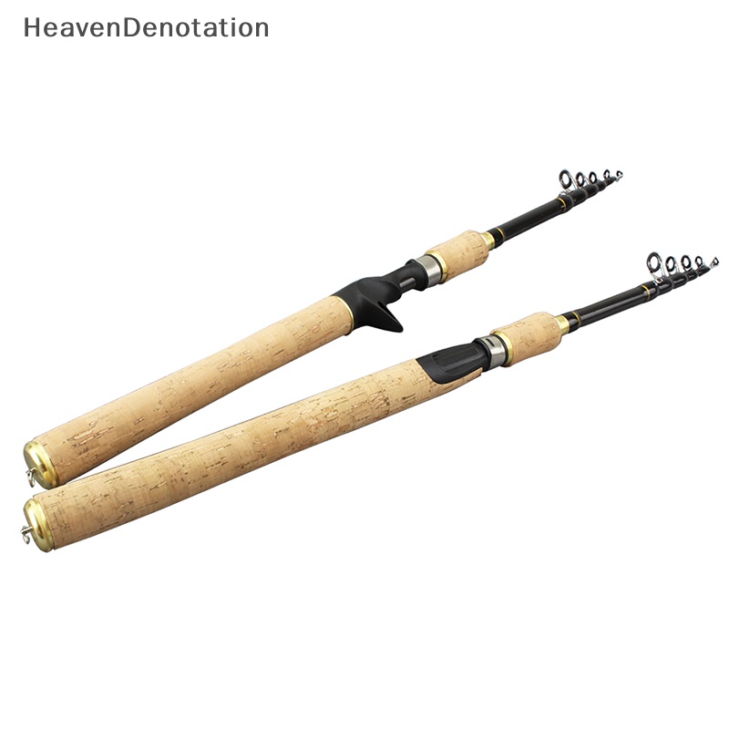 [HeavenDenotation] 1.8m 2.1m 2.4m Spinning Fishing Rod M power Hard Telescopic Carbon Fiber Travel pole en handle HDV