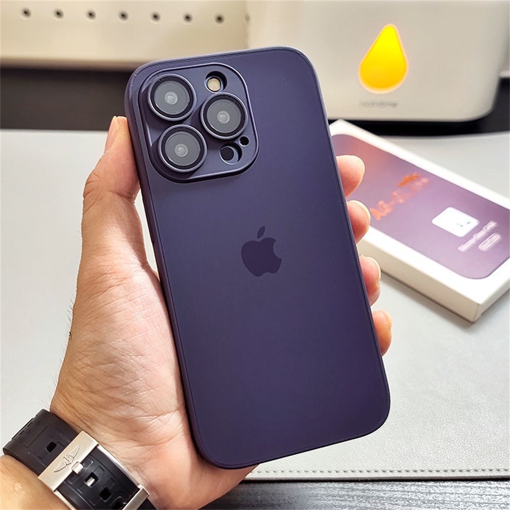 Original iPhone Dengan logo case iPhone 14 Pro Max case iPhone 12 13 Pro Max14 Plus case Kamera Perlindungan Lensa Mewah shockproof Pelindung matte hard case