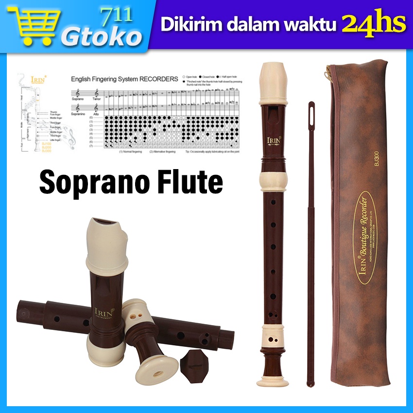 Suling Seruling Recorder Flute Soprano Recorder Alat Musik Tiup Recorder Alto 8 Lubang