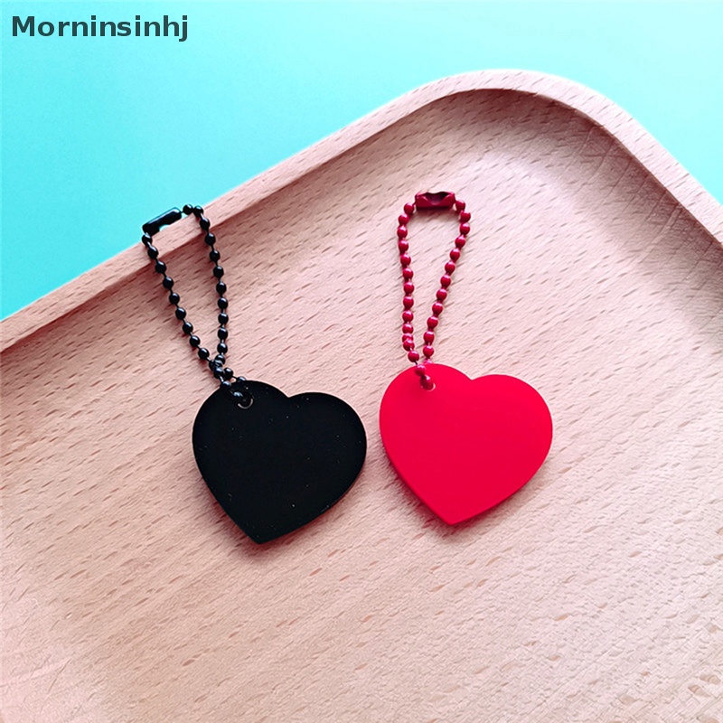 Mornin Handmade Berbentuk Hati Akrilik Gantungan Kunci Link Gantungan Kunci Dekoratif Kait Tas Liontin Handbag Pendant Accessorie Car Keys Chain id