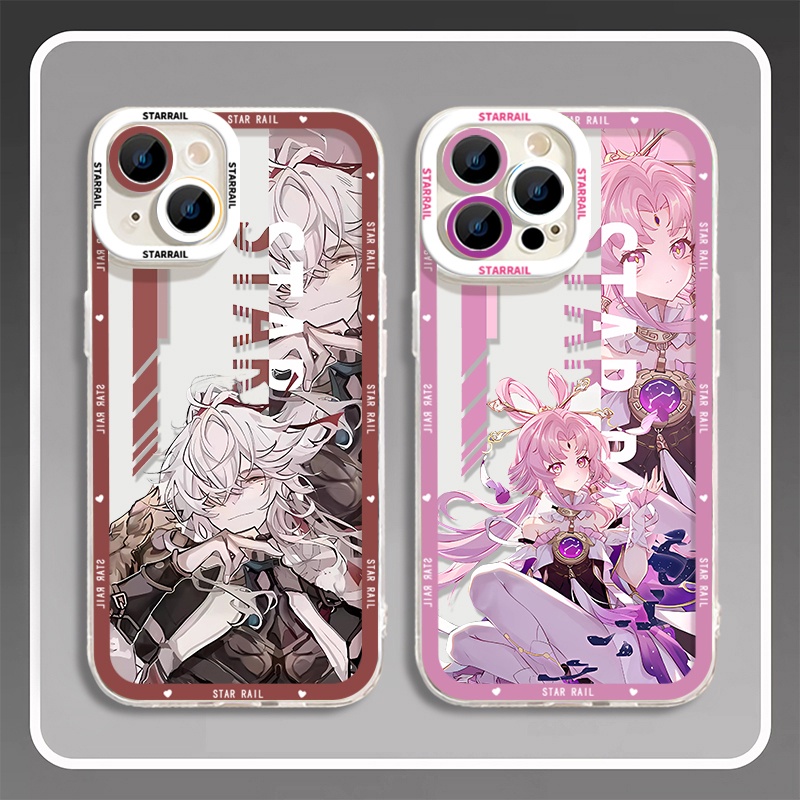 IPHONE Honkai Star Rail Himeko Fu Xuan Soft Case Kompatibel Untuk Iphone14 11 13 12 Pro Max XS XR X8 7 6S Plus Mini Jing Yuan Casing Ponsel Transparan TPU Silikon Shockproof Cover