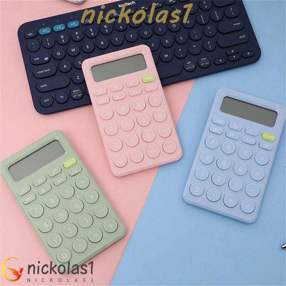 Nickolas1 Kalkulator Perlengkapan Sekolah Alat Bantu Belajar Mini Alat Hitung Tombol Besar Alat Tulis Kalkulator Matematika