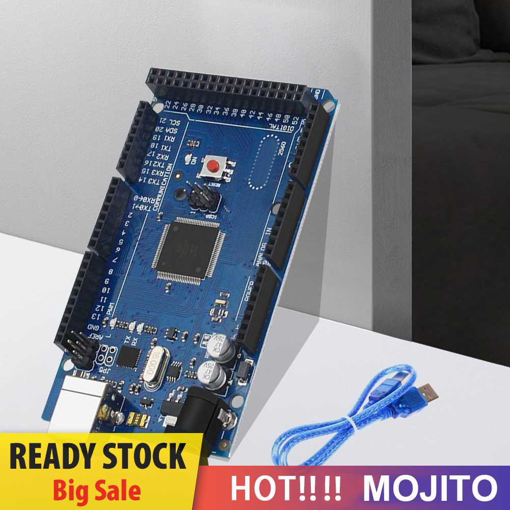 Mega2560 R3 Papan Pengembangan Motherboard ATMEGA16U2 Chip USB 5V Dengan Kabel Data