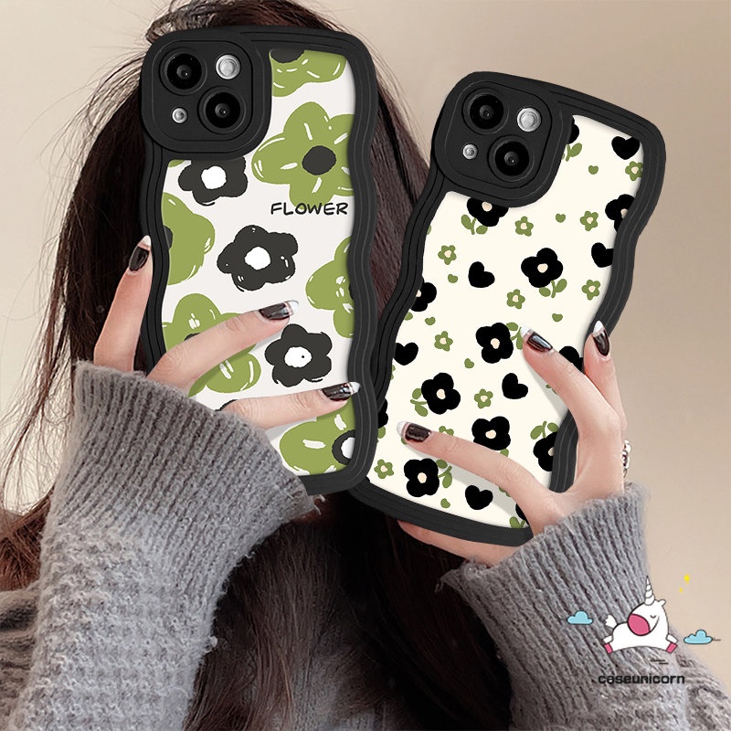 Casing Silikon Motif Bunga Tepi Bergelombang Untuk Realme C55 C25 C21Y C53 C30 C25Y 10 C12 C35 C33 C15 5 8Pro 9i 7 9 Pro+ 7i 8i 6i 8 5s 5i C11 C25s C20 C3 C17 C20A Lembut Musim Panas Segar Bunga Sarung